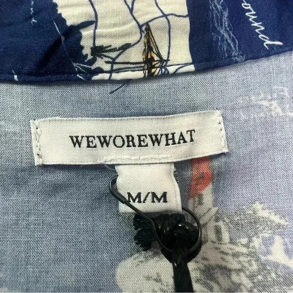 WeWoreWhat Blue and White Midi Dress - Picture 10 of 16